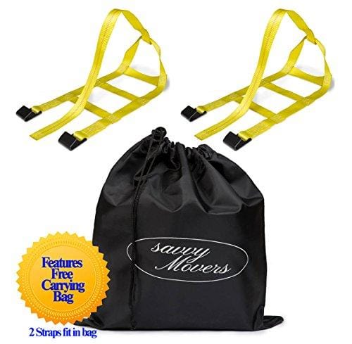 Tow Dolly Straps with Flat Hooks & Carrying Bag (2 Pack) - Essential Vehicle Tow Dolly Strap Harness (10.000 lbs Working Capacity) - Universal Tow Dolly Straps System & Flat Hook Design