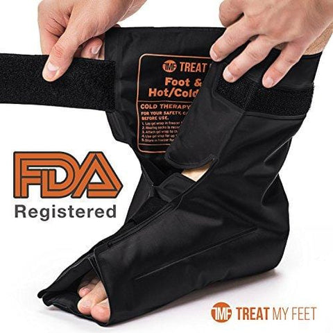 Foot & Ankle Pain Relief Hot/Cold Gel Wrap - Effectively Relieve Foot and Ankle Aches & Pains Using Compression Gel Ankle Ice Pack Wrap - Heated or Cooled, Targets All Areas of Ankle & Foot