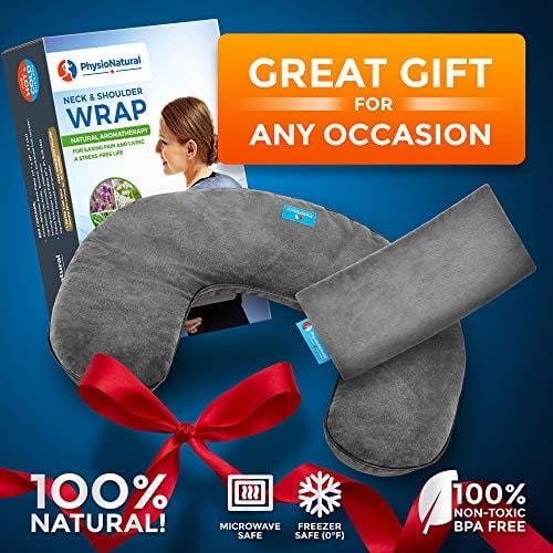 Neck and Shoulder Pain Relief Heating Wrap - Natural Moist Heat Therapeutic Pillow with Herbal Aromatherapy - Instant Relief for Tension and Stress, Migraines, Headaches, Muscle Pain, Stiffness