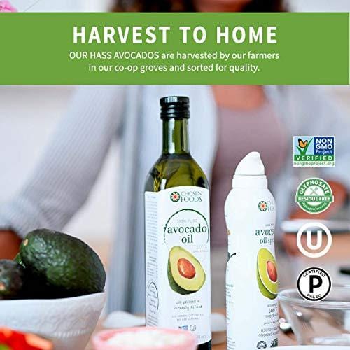 Chosen Foods 100% Pure Avocado Oil 16.9 oz., Non-GMO for High-Heat Cooking, Frying, Baking, Homemade Sauces, Dressings and Marinades