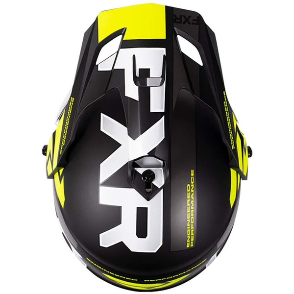 FXR Torque X Evo Helmet - Electric Shield - H-Vis/Black/Charcoal - 2XL