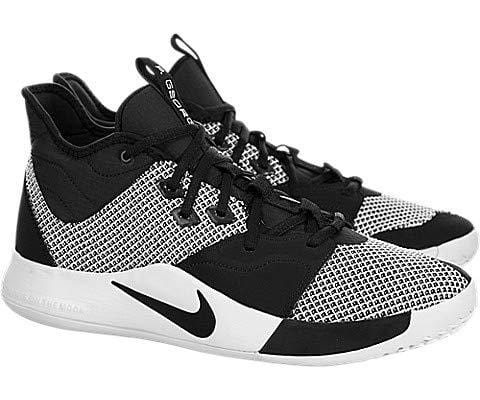 Nike Men's PG 3 Basketball Shoes, Black/Black/White (US 10)