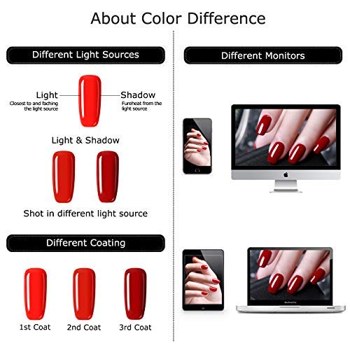 Beetles Neon Gel Nail Polish Set, Neon Orange Hot Pink Blue Yellow Green Purple 6 Colors Soak Off UV LED Gel Nail Kit, 7.3ml Each Bottle