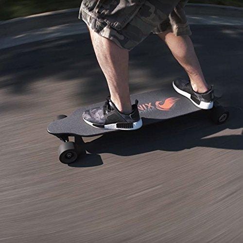 PHOENIX RYDERS Electric Skateboard Top Speed 25 MPH, Max Range 18.6 Miles, Dual Motors Electric Longboard with Remote Controller