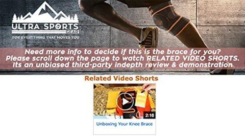 Knee Brace for Running, Meniscus Tear, Arthritis - ACL, Runners Knee, Basketball, Volleyball, Pain & Injury. Comfortable Neoprene Knee Support w/ Spring Stabilizers, Patella Protector to Relieve Pain