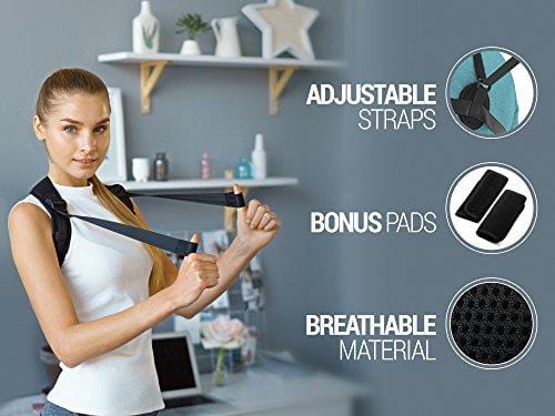 Posture Corrector for Men & Women - Adjustable Shoulder Posture Brace - Figure 8 Clavicle Brace for Posture Correction and Alignment - Invisible Thoracic Back Brace for Hunching