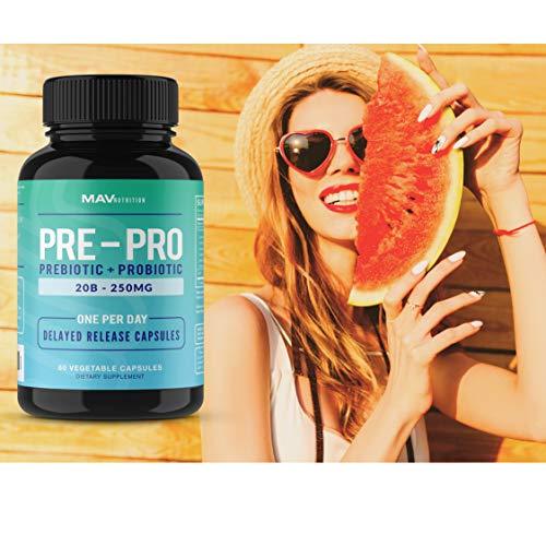 Pre+Probiotic Formula Designed to Support Digestion and Build Good Bacteria in The Gut While Maintaining Support for The Overall Health of Body - 7 Powerful Strains; Vegetarian Friendly; Non-GMO