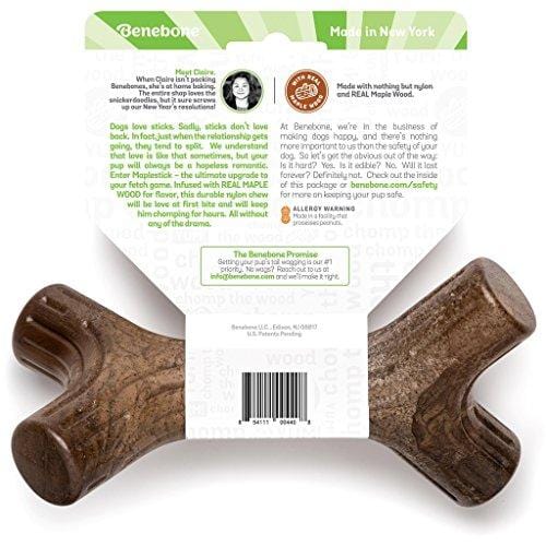 Benebone Maplestick Durable Dog Stick Chew Toy, Made in USA, REAL Maple Wood Flavor, Medium