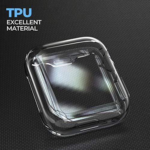 MIZOO Case for Apple Watch Screen Protector, 38mm All Around Soft TPU HD Clear Touch Screen Protector Bumper Cover [2 Pack] Ultra-Thin Case for Series 3/2/1 38mm