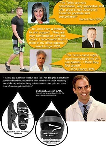 Telic Unisex Shoe Arch Support Recovery Dream Mule Clog Sandal+Bonus Pumice $59 Value Midnight Black