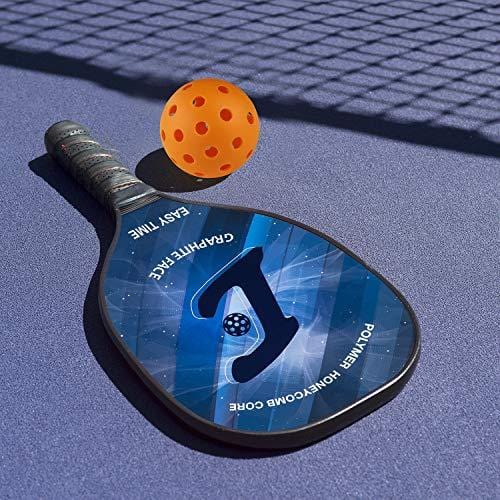EasyTime Pickleball Balls Outdoors Balls with 40 Small Precisely Drilled Holes & Indoor Balls with 26 Drilled Holes USAPA Approved (Outdoor-6 Pack)