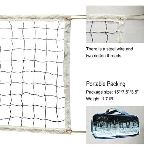 DOURR Professional Sports Volleyball Net (32 FT x 3 FT) for Indoor and Outdoor (Net Only)