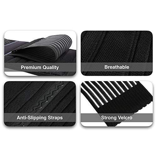 BraceUP Stabilizing Lumbar Lower Back Brace Support Belt Dual Adjustable Straps Breathable Mesh Panels (S/M)