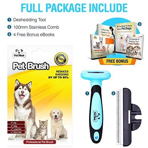 Pet Grooming Brush Effectively Reduces Shedding by Up to 95% Professional Deshedding Tool for Dogs & Cats