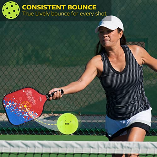 A11N S40 Outdoor Pickleball Balls- USAPA Approved, 6-Pack, Neon Green