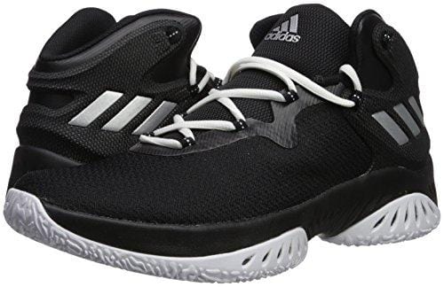 adidas Men's Explosive Bounce Basketball Shoes, Black/Metallic Silver/White, ((15 M US)