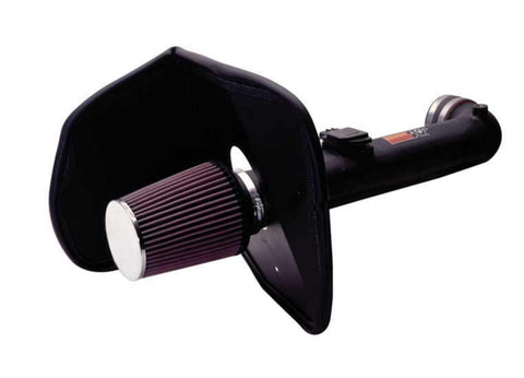 K&N Cold Air Intake Kit with Washable Air Filter:  2000-2001 Toyota Tundra, 4.7L V8,  Black HDPE Tube with Red Oiled Filter, 57-9014-1