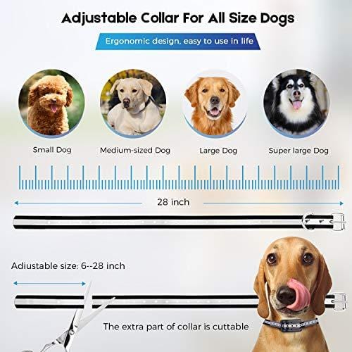 WIEZ Dog Fence Wireless & Training Collar Outdoor 2-in-1, Electirc Invisible Fence for Dogs with Remote Wireless, Adjustable Range Control, Waterproof Reflective Stripe Collar, Harmless for All Dogs