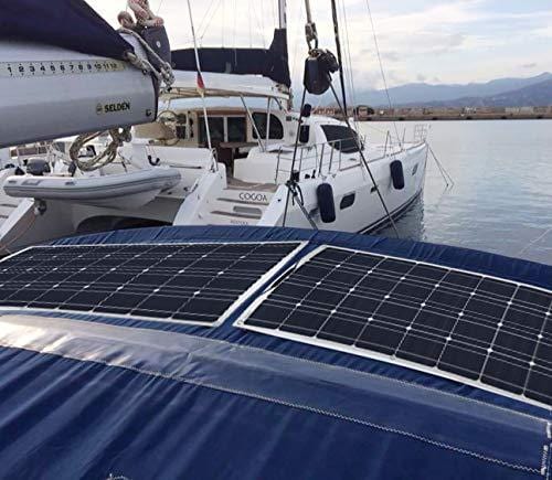 XINPUGUANG 2pcs 100w Solar Panel Semi Flexible 200W Solar System Photovoltaic Solar Panel Cell for Yacht,RV,Car,Boat and Other 12v Battery Charger(200W)