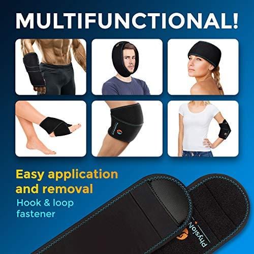 Wrist Ice Pack Wrap - Hot & Cold Therapy for Instant Pain Relief of Carpal Tunnel, Tendonitis, Injuries, Swelling, Rheumatoid Arthritis, Bruises & Sprains - Hand Support Brace with Reusable Gel Packs