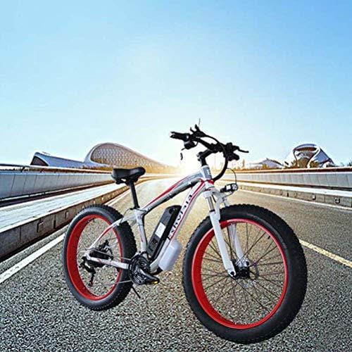KEANTY 26" Fat Tire Electric Bike, Shimano 21 Speed Beach Snow Mountain Bicycle with Removable 36V/10AH Large Capacity Lithium Battery and 350W Powerful Brushless Motor (US Stock)