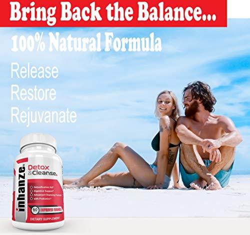 Detox & Cleanse | Total Body Detox & Colon Cleanse | Probiotics | 10 3-Day Cleanses | Flush Waste & Toxins | Weight Loss Support | 19 Herbs; Psyllium, Cascara, Senna, Buckthorn, Fennel, Aloe | 60Caps