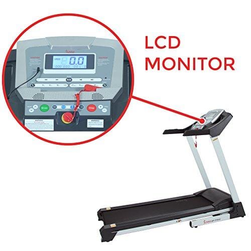 Sunny Health & Fitness SF-T7515 Smart Treadmill with Auto Incline, Sound System, Bluetooth and Phone Function