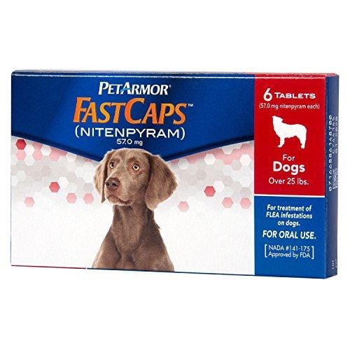 PetArmor FastCaps (nitenpyram) Oral Flea Control Medication, 25 lbs and Over, 6 count