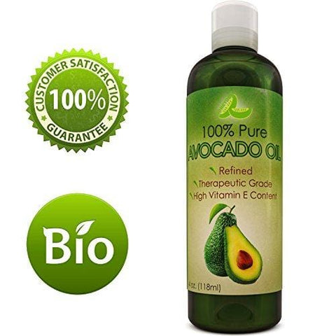 Avocado Oil For Hair Skin Nails Cold Pressed Antioxidant Nutrient Rich Oil Great as Massage Oil Anti-Aging Anti-Wrinkle Skin Care Shiny Hair With Vitamins A K E Healthy Fatty Acids for Women and Men