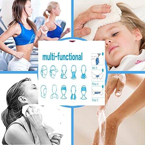 BOGI Cooling Towel for Instant Cooling - 40"x12" - Use as Cooling Scarf Headband Wristband Bandana-Soft Cool Bamboo Fiber-Stay Cool for Yoga Travel Climb Golf Football Tennis&Outdoor Sports(Blue) [product _type] BOGI - Ultra Pickleball - The Pickleball Paddle MegaStore