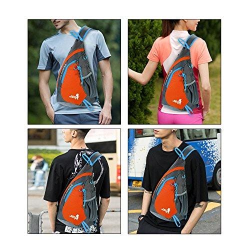 SEEU Sling Backpack for Women Men, Lightweight Back Sack Rope Sling Bag Cross Body Messenger Bags for Gym Travel