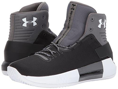 Under Armour Men's Team Drive 4 Basketball Shoe, Black (001)/White, 8.5