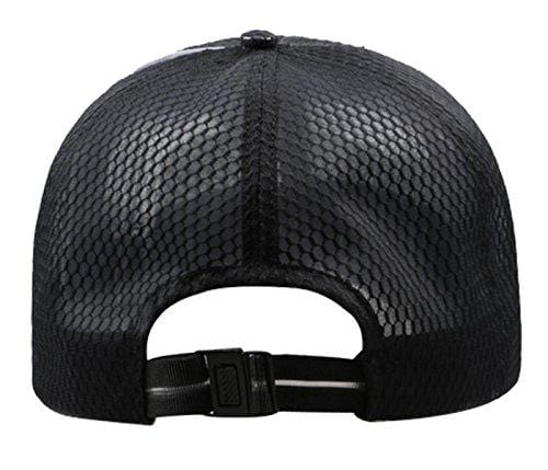 Men's Women's Peaked Mesh Sunscreen Cap Sports Hats for Fishing Tennis Baseball Beach Board Running Hiking Travelling Outdoor Light Black
