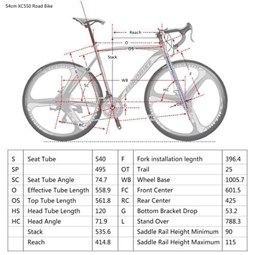 Eurobike Road Bike 700C Wheels 21 Speed Disc Brake Bicycle 54cm/Medium Frame Size (3 Spoke mag Wheel)