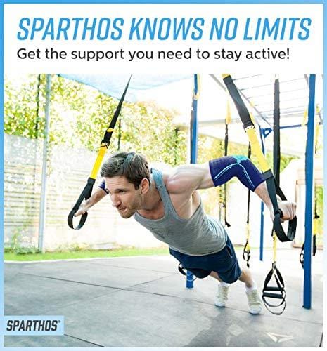 Sparthos Elbow Compression Arm Sleeves (Pair) – Tendonitis Elbow Brace Golfer's Tennis Elbow Support for Men and Women – Injury Recovery & Prevention Biceps Triceps Joint Pain Relief (Blue-M)