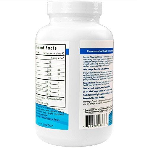 Nordic Naturals - Omega-3, Cognition, Heart Health, and Immune Support, 180 Soft Gels (FFP)