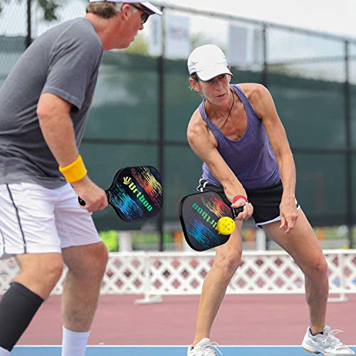 Urtboo Pickleball Paddle Rackets,USAPA Approved Graphite Carbon Fiber face Pickleball Paddles Sets,Full Pickleball for Beginner