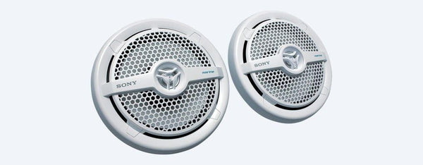 Sony MEX-M100BT High Power Bluetooth Marine Receiver with Two Pairs of XS-MP1621 White 6.5" Speakers