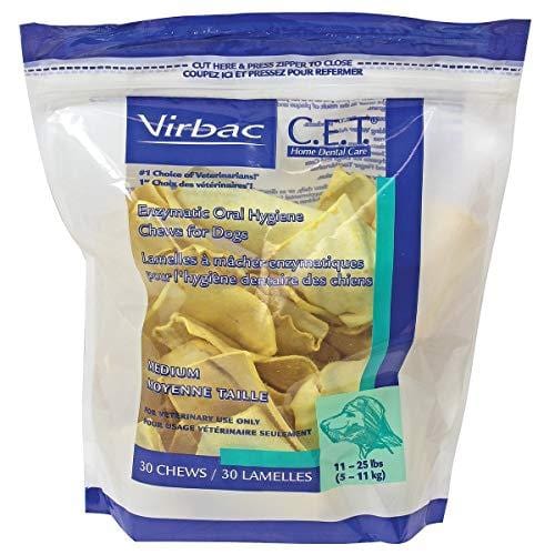 C.E.T. Enzymatic Oral Hygiene Chews for Small-Medium Dogs (11-25 Pounds) - (90 chews) by CET