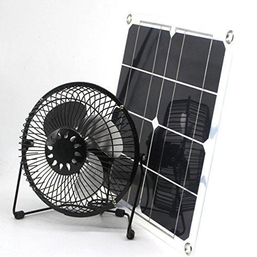 solar fan 10w 6 inch Fan Powered Ventilation Caravan Camping Home Office Outdoor Traveling Fishing by Solar Fan