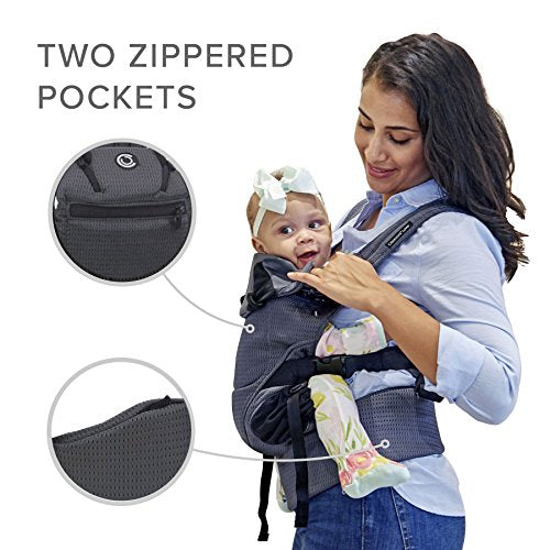 Contours Love 3-in-1 Child & Baby Carrier with 3 Seating Positions, Charcoal Gray