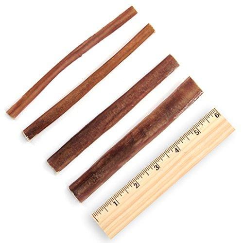 GigaBite 6 Inch Slim Odor-Free Bully Sticks (25 Pack) – USDA & FDA Certified All Natural, Free Range Beef Pizzle Dog Treat – By Best Pet Supplies