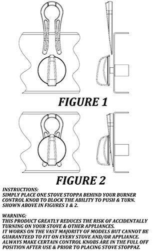 Stove Stoppaz Universal Kitchen Stove Knob Locks (5 Count) (Black)