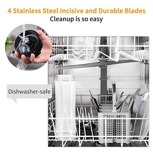 Mini Blender Smoothie Maker with 2 Tritan Bottles BPA-Free, Personal Portable Blender for Smoothies and Shakes, Small Blender Juicer for Office and Travel