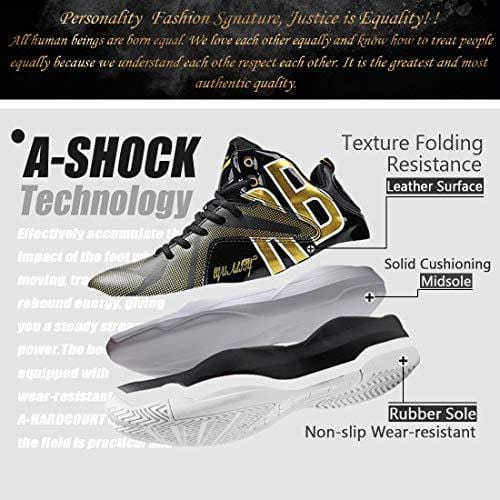 Mens Basketball Shoes Equality Signature Comfortable Sneakers for Boys Breathable Girls Basketball Shoes Non-slip High Top Shoes for Boys Cushion Boys Basketball Shoes Tennis Shoes Size 10 Black