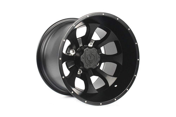 Pro Armor CA1410KNBL 14" Knight UTV Wheel Rim, 14x10 Matte Black, 4x137 Lug Pattern, for Can-Am Maverick Max X3