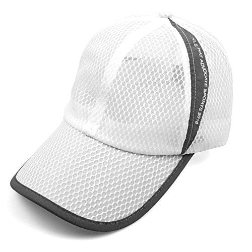 FADA Men's Mesh Brim Tennis Cap Outside Sunscreen Quick Dry Adjustable Baseball Hat White [product _type] FADA - Ultra Pickleball - The Pickleball Paddle MegaStore