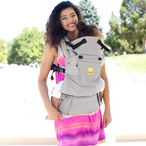 LÍLLÉbaby The Complete Original SIX-Position 360° Ergonomic Baby & Child Carrier, Stone- Cotton Baby Carrier, Comfortable and Ergonomic, Multi-Position Carrying for Infants Babies Toddlers