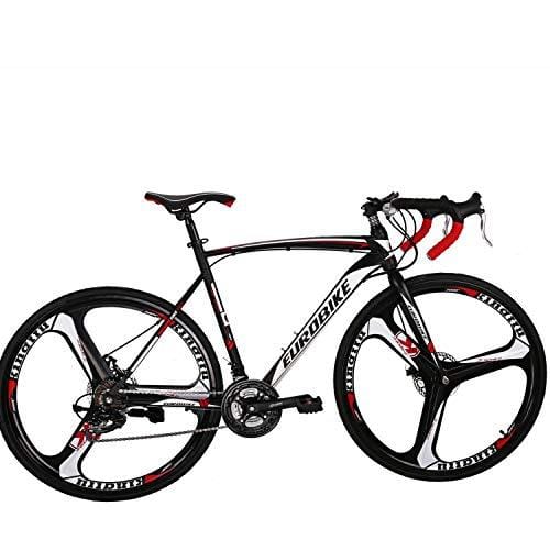 Eurobike Road Bike 700C Wheels 21 Speed Disc Brake Bicycle 54cm/Medium Frame Size (3 Spoke mag Wheel)