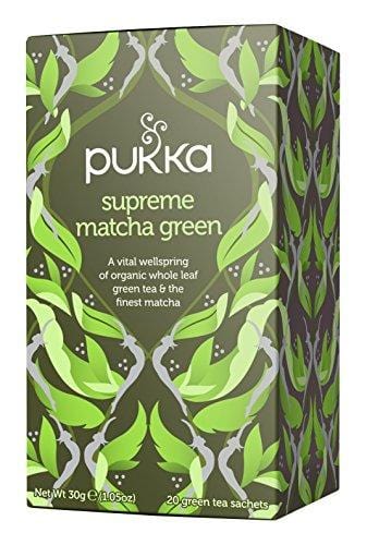 Pukka Herbs Organic Supreme Matcha Green Tea, 20 individually wrapped tea bags, 3Count